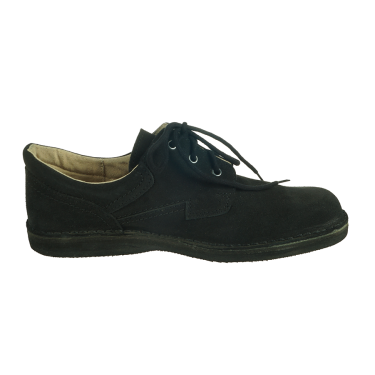 ZAMSZOWE PÓŁBUTY MĘSKIE  SKÓRA CZARNE