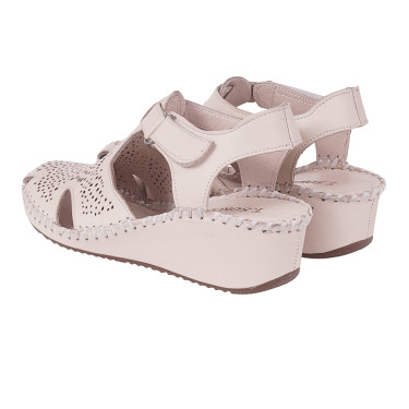 Sandały damskie na koturnie T. Sokolski ARA L22-317 beżowe