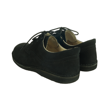 ZAMSZOWE PÓŁBUTY MĘSKIE  SKÓRA CZARNE