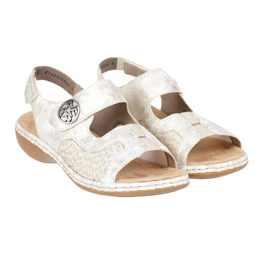 SANDAŁY DAMSKIE RIEKER 65989-90 beżowe