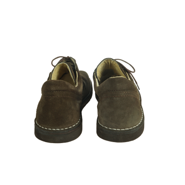 SKÓRZANE ZAMSZOWE PÓŁBUTY MĘSKIE BRĄZ