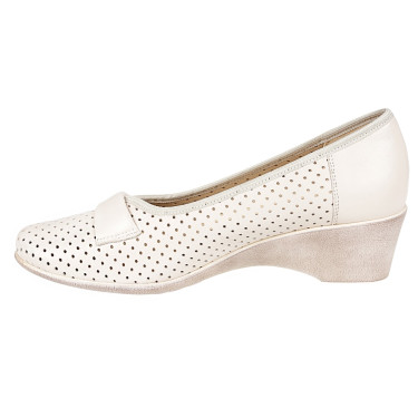 Czółenka damskie skórzane Margerita 1019/87 beż