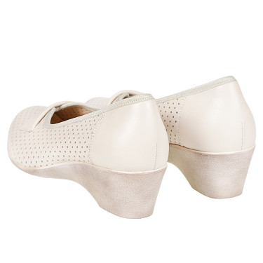 Czółenka damskie skórzane Margerita 1019/87 beż