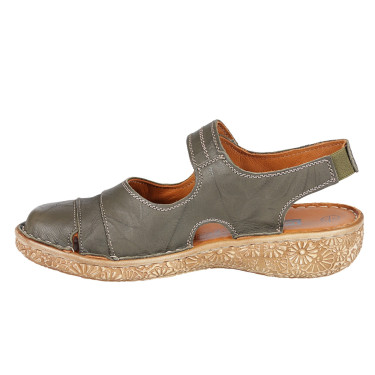 Sandały damskie Loretta L06953-185 Olive Crincle