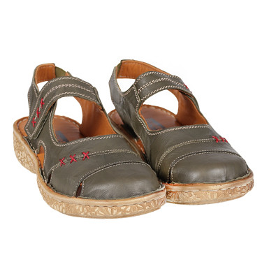 Sandały damskie Loretta L06953-185 Olive Crincle