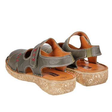 Sandały damskie Loretta L06953-185 Olive Crincle