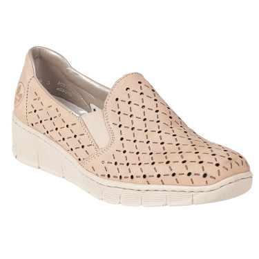 Półbuty damskie Rieker 53795-60 beżowe