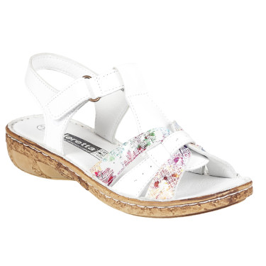 Sandały damskie Loretta LO6822-15 Biały+floral