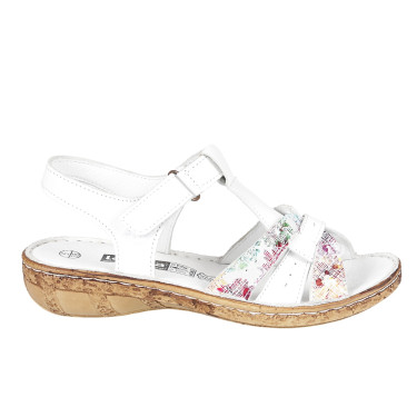Sandały damskie Loretta LO6822-15 Biały+floral