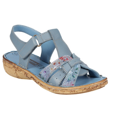 Sandały damskie Loretta LO6822-15 Denim blue+Denim floral