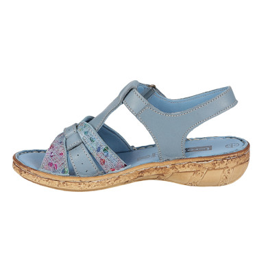 Sandały damskie Loretta LO6822-15 Denim blue+ Denim floral