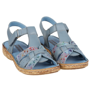 Sandały damskie Loretta LO6822-15 Denim blue+ Denim floral