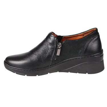 Półbuty damskie skórzane Dorian 724 czarne