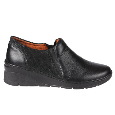 Półbuty damskie skórzane Dorian 724 czarne