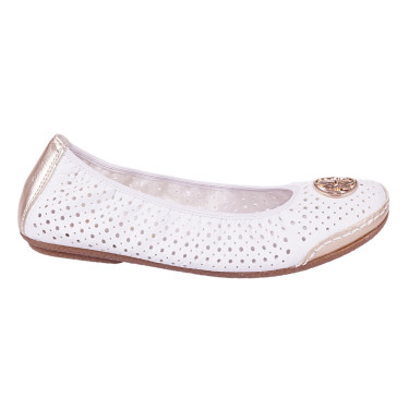 Baleriny damskie marki Rieker  41459-80 białe