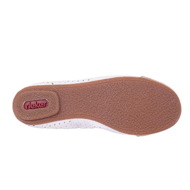 Baleriny damskie marki Rieker  41459-80 białe