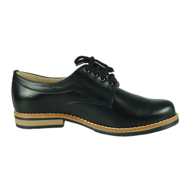 PÓŁBUTY DAMSKIE SKÓRZANE CZARNE WIELBUT 010