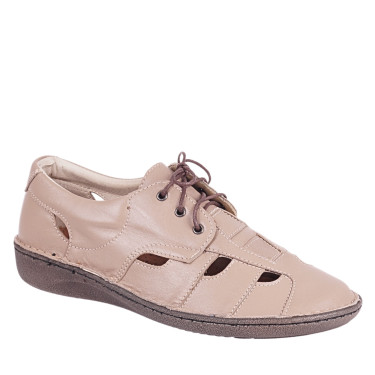 PÓŁBUTY SKÓRZANE DAMSKIE WIELBUT 021 beż