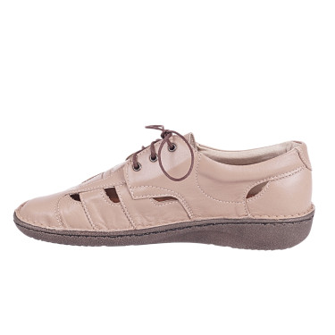 PÓŁBUTY SKÓRZANE DAMSKIE WIELBUT 021 beż