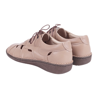 PÓŁBUTY SKÓRZANE DAMSKIE WIELBUT 021 beż