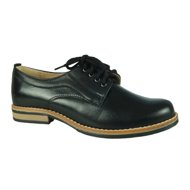 PÓŁBUTY DAMSKIE SKÓRZANE CZARNE WIELBUT 010