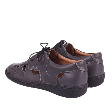 PÓŁBUTY SKÓRZANE DAMSKIE WIELBUT 021 popiel