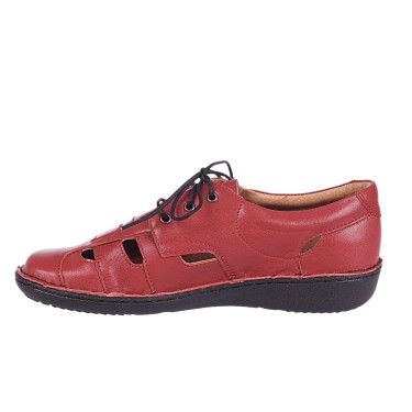 PÓŁBUTY SKÓRZANE DAMSKIE WIELBUT 021 czerwone