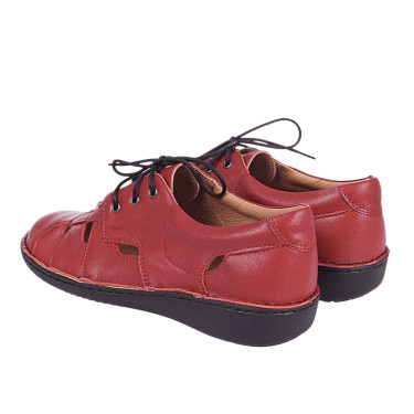 PÓŁBUTY SKÓRZANE DAMSKIE WIELBUT 021 czerwone