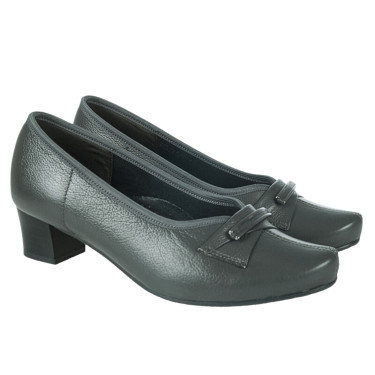 SZARE SKÓRZANE CZÓŁENKA DAMSKIE KOSTEX