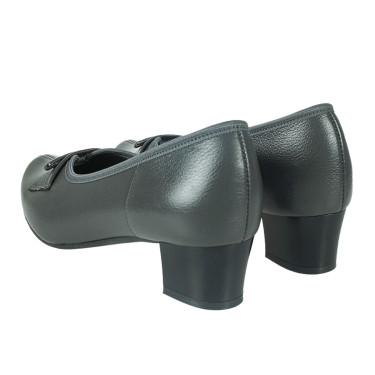 SZARE SKÓRZANE CZÓŁENKA DAMSKIE KOSTEX