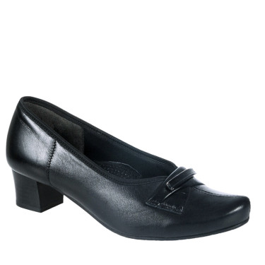 CZARNE SKÓRZANE CZÓŁENKA DAMSKIE KOSTEX