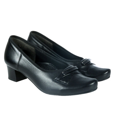 CZARNE SKÓRZANE CZÓŁENKA DAMSKIE KOSTEX