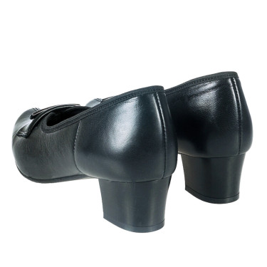 CZARNE SKÓRZANE CZÓŁENKA DAMSKIE KOSTEX