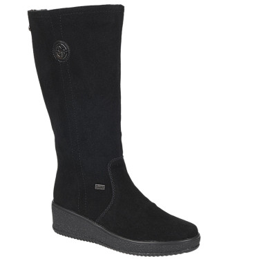 Kozaki damskie zamszowe Rieker Y4470-00 czarne