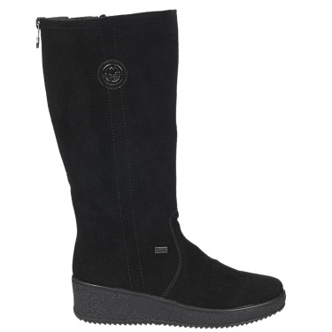 Kozaki damskie zamszowe Rieker Y4470-00 czarne