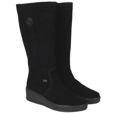 Kozaki damskie zamszowe Rieker Y4470-00 czarne