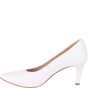 Czółenka skórzane marki Wielbut 180 białe