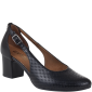 Czółenka damskie Wielbut 555 czarne skórzane na słupku 5 cm
