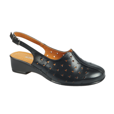 KOMFORTOWE SKÓRZANE  SANDAŁY DAMSKIE WIELBUT 131 CZARNE