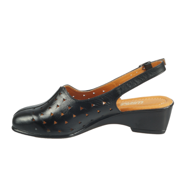 KOMFORTOWE SKÓRZANE  SANDAŁY DAMSKIE WIELBUT 131 CZARNE