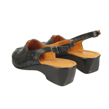 KOMFORTOWE SKÓRZANE  SANDAŁY DAMSKIE WIELBUT 131 CZARNE