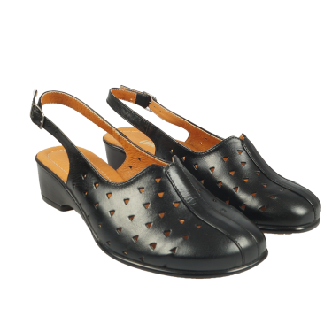 KOMFORTOWE SKÓRZANE  SANDAŁY DAMSKIE WIELBUT 131 CZARNE