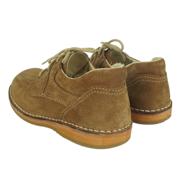 SKÓRZANE ZAMSZOWE PÓŁBUTY MĘSKIE JOLEX PIASEK