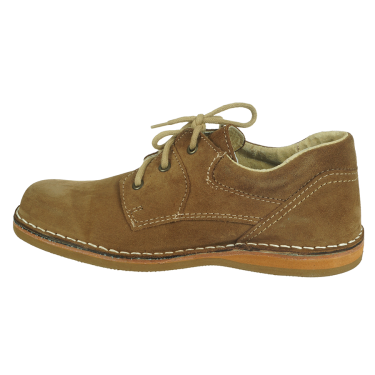 SKÓRZANE ZAMSZOWE PÓŁBUTY MĘSKIE JOLEX PIASEK