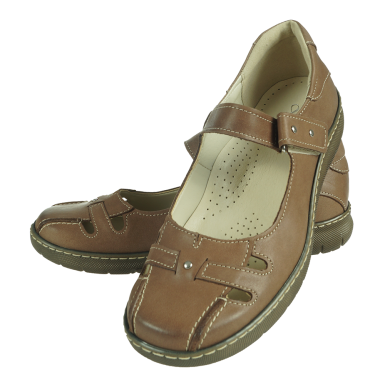 PÓŁBUTY DAMSKIE SKÓRZANE CAPUCINNO  ROBERT 447