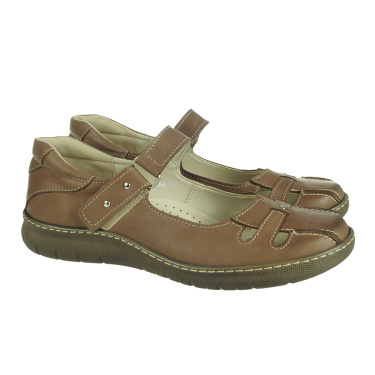 PÓŁBUTY DAMSKIE SKÓRZANE CAPUCINNO  ROBERT 447