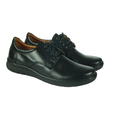 CZARNE SKÓRZANE PÓŁBUTY DAMSKIE WIELBUT 182