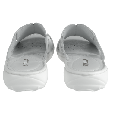 SKÓRZANE KLAPKI DAMSKIE BIAŁE STELLA 663