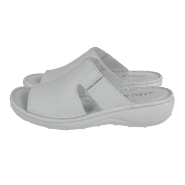 SKÓRZANE KLAPKI DAMSKIE BIAŁE STELLA 663