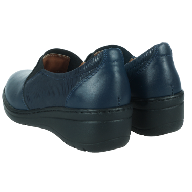 PÓŁBUTY DAMSKIE SKÓRZANE WIELBUT 191 GRANATOWE